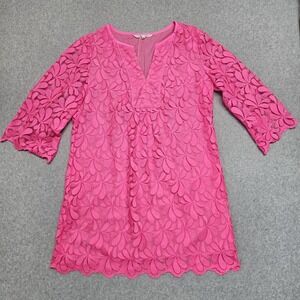 Trina Turk Jubilee Pink Lace Floral Dress Sz 14